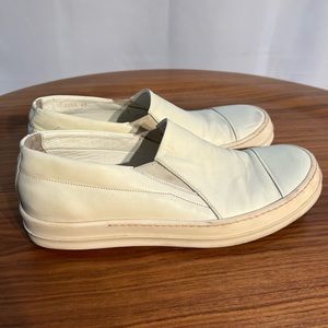 Rick Owens off white leather slip ons size 45 / us12